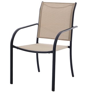 Galileo Καρέκλα εξωτερικού χώρου με μπράτσα από σίδερο, κάθισμα από... Galileo Καρέκλα εξωτερικού χώρου με μπράτσα από σίδερο, κάθισμα από...