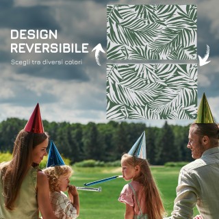 Outsunny Εξωτερικό Χαλί για Μπαλκόνι και Βεράντα Αναστρέψιμο με Σχέ...