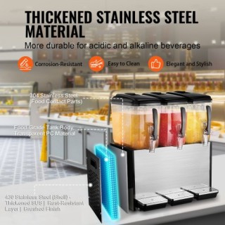 VEVOR Εμπορικός Διανομέας Ποτών 12L x 3 Δεξαμενές Κρύου Χυμού SYYL... VEVOR Εμπορικός Διανομέας Ποτών 12L x 3 Δεξαμενές Κρύου Χυμού SYYL...