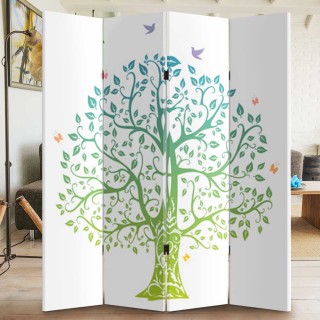 BAKAJI Παραβάν 4 Πάνελ με Εκτύπωση Μπρος-Πίσω Δέντρο της Ζωής Διαχ... BAKAJI Παραβάν 4 Πάνελ με Εκτύπωση Μπρος-Πίσω Δέντρο της Ζωής Διαχ...