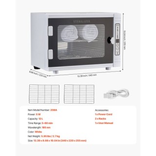 VEVOR Μηχάνημα Καθαρισμού Εργαλείων 12L Μεγάλης Χωρητικότητας ZWXXD... VEVOR Μηχάνημα Καθαρισμού Εργαλείων 12L Μεγάλης Χωρητικότητας ZWXXD...