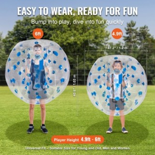 VEVOR Φουσκωτή Μπάλα Σύγκρουσης 1-Τεμάχιο, 1.2M για Έφηβους, 0.8mm ...