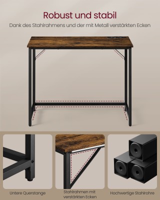 VASAGLE Γραφείο Gaming με LED Φώτα 50 x 100 x 76,cm Vintage Καφέ-Μα... VASAGLE Γραφείο Gaming με LED Φώτα 50 x 100 x 76,cm Vintage Καφέ-Μα...