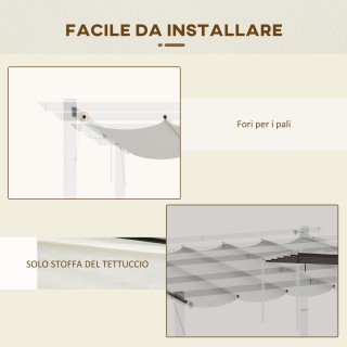 Outsunny  Ανταλλακτική Καλύπτρα για Πέργκολα Κιόσκι Κήπου 3x4 μ από...