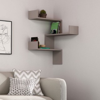 Shally Dogan Γωνιακό Ραφιέρα Τοίχου 3 Επιπέδων Εξοικονόμησης Χώρου ...