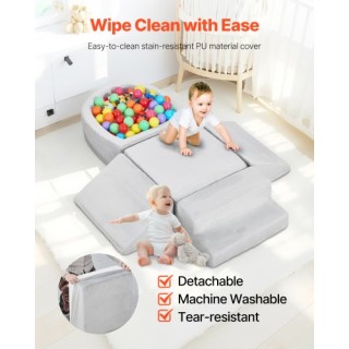 VEVOR Παιχνίδια Αναρρίχησης: Σετ 5 Αφρώδη Μπλοκ με Μπαλοπισίνα για ...