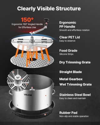 VEVOR 12 Χειροκίνητος Τρίμερ Φύλλων για Υδροπονικούς Καλλιεργητές -...