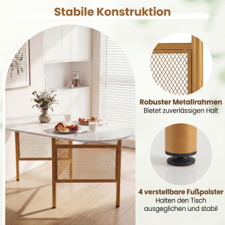 Costway Πτυσσόμενο τραπέζι φαγητού για 6-8 άτομα 150 x 80 x 76 εκ.,...