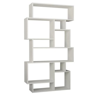 BAKAJI Μοντέρνα Βιβλιοθήκη 8 Ραφιών 168x96x25εκ Λευκή για Σπίτι ή Γ...