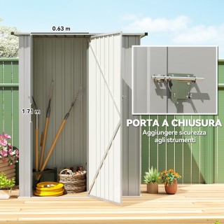 Outsunny Μεταλλική Αποθήκη Εργαλείων με Κεκλιμένη Στέγη και Κλειδαρ... Outsunny Μεταλλική Αποθήκη Εργαλείων με Κεκλιμένη Στέγη και Κλειδαρ...