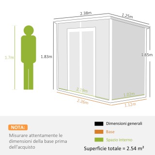 Καλύβα Κήπου από Ρητίνη με Δάπεδο 2 Πόρτες με Κλείδωμα, Παράθυρο 23...