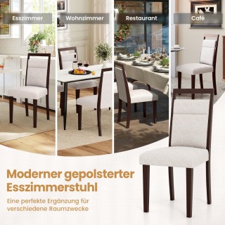 Costway Σετ 2 Πολυθρόνων Τραπεζαρίας με Επένδυση Καθίσματος & Ρυθμι...