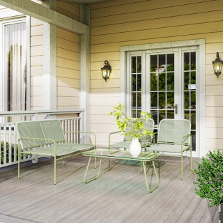 Outsunny Σετ Εξωτερικού Χώρου Rattan PE με Διαστάσεις: Καναπές, 2 Π...