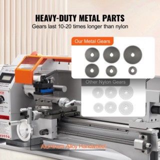 VEVOR Μίνι Τόρνος Μετάλλου, 7 x 16, 800W, 150-2500 RPM, 3-σιαγόνων ... VEVOR Μίνι Τόρνος Μετάλλου, 7 x 16, 800W, 150-2500 RPM, 3-σιαγόνων ...