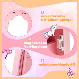 Costway Παιδική Ντουλάπα Κοσμημάτων με Ρυθμιζόμενο Καθρέφτη Σώματος...