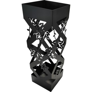 BAKAJI Μαύρη Τετράγωνη Ομπρελοθήκη για Είσοδο Σχέδιο Λουλούδια Ομπ... BAKAJI Μαύρη Τετράγωνη Ομπρελοθήκη για Είσοδο Σχέδιο Λουλούδια Ομπ...