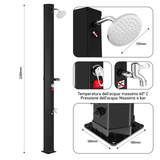 BAKAJI Εξαγωνική Ηλιακή Ντουζιέρα Κήπου 40Λ με Βάση για Σαπούνι, Κά... BAKAJI Εξαγωνική Ηλιακή Ντουζιέρα Κήπου 40Λ με Βάση για Σαπούνι, Κά...