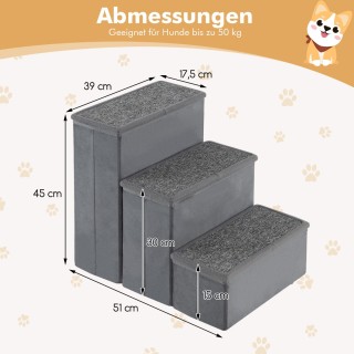 Costway 3-Σκαλοπάτια Σκάλα Κατοικιδίων με Αποθηκευτικό Χώρο και Αντ... Costway 3-Σκαλοπάτια Σκάλα Κατοικιδίων με Αποθηκευτικό Χώρο και Αντ...