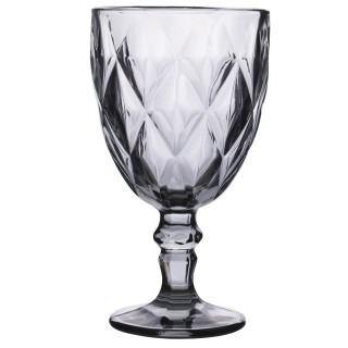 Galileo Σετ 6 ποτήρια 340 ml από γυαλί με σκαλιστή καπνιστή επιφάνε...