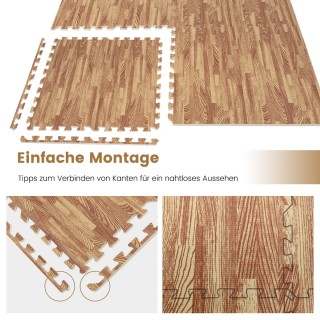 Costway Υψηλής Ποιότητας Αδιάβροχα Πατάκια Δαπέδου με Ξύλινη Υφή -... Costway Υψηλής Ποιότητας Αδιάβροχα Πατάκια Δαπέδου με Ξύλινη Υφή -...