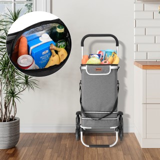 BAKAJI Καρότσι Μεταφοράς Εμπορευμάτων με Ρόδες 56L Γκρι Θερμική Τσά...