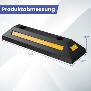 Costway  Σταματητής τροχών από καουτσούκ με ανακλαστικές λωρίδες γι...