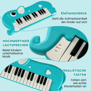 Costway Ηλεκτρονικό Παιδικό Κλαβιεδάκι 25 Πλήκτρων με Ενσωματωμένη ...