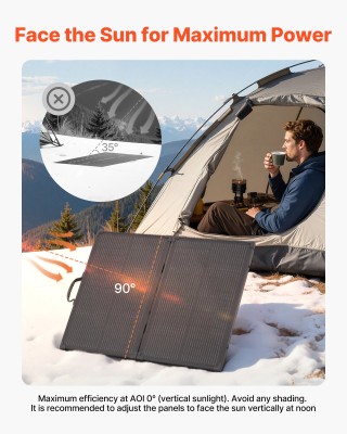 VEVOR 100W Φορητό Πτυσσόμενο Μονοκρυσταλλικό Ηλιακό Πάνελ 24% Απόδο... VEVOR 100W Φορητό Πτυσσόμενο Μονοκρυσταλλικό Ηλιακό Πάνελ 24% Απόδο...