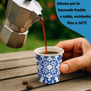 Shally Dogan 2000 Μονόχρηστα Ποτηράκια Καφέ με Διακόσμηση Μαϊολ...