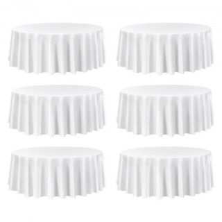 VEVOR Σετ 6 Λευκά Στρογγυλά Τραπεζομάντηλα 120 εκ., Ανθεκτικά σε Λε... VEVOR Σετ 6 Λευκά Στρογγυλά Τραπεζομάντηλα 120 εκ., Ανθεκτικά σε Λε...