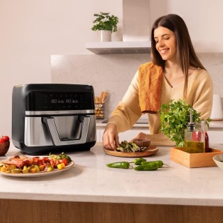 Διπλή Φριτέζα Αέρος - Airfryer 9L με Ψηφιακό Πίνακα και Διαχωριστικ...