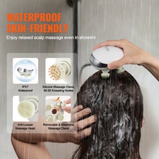 Ηλεκτρικό Μασάζ Κεφαλής VEVOR με Θερμότητα Αδιάβροχο Επαναφορτιζόμε... Ηλεκτρικό Μασάζ Κεφαλής VEVOR με Θερμότητα Αδιάβροχο Επαναφορτιζόμε...