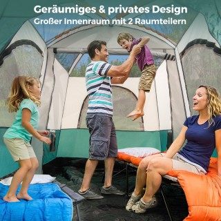 Costway Οικογενειακή Σκηνή 6 Ατόμων με Χώρισμα & Αδιάβροχη Προστασί...