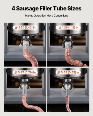 VEVOR Ηλεκτρικό Μηχάνημα Γεμίσματος Λουκάνικων 10L με Ρυθμιζόμενη Τ...