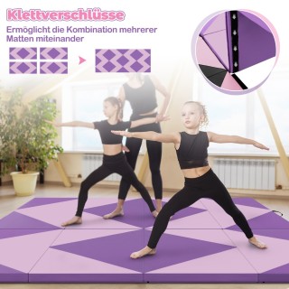 Costway Φορητό Πτυσσόμενο Στρώμα Γυμναστικής 240 x 117 x 5 cm σε Μω... Costway Φορητό Πτυσσόμενο Στρώμα Γυμναστικής 240 x 117 x 5 cm σε Μω...