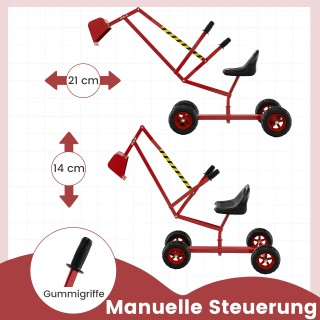 Costway  Παιδικός Εκσκαφέας με Στροφέα και Τηλεσκοπικούς Βραχίονες ...