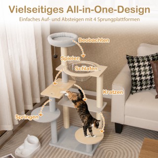 Costway Μοντέρνο Δέντρο Γρατσουνίσματος Γάτας με Διαφανή Κάψουλα κα... Costway Μοντέρνο Δέντρο Γρατσουνίσματος Γάτας με Διαφανή Κάψουλα κα...