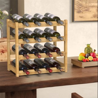 BAKAJI Ξύλινη Κάβα από Φυσικό Μπαμπού με 16 Θέσεις για Μπουκάλια Π... BAKAJI Ξύλινη Κάβα από Φυσικό Μπαμπού με 16 Θέσεις για Μπουκάλια Π...