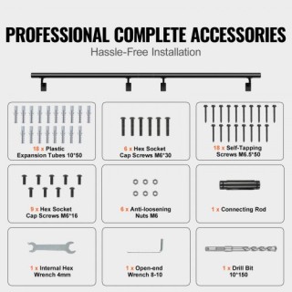 VEVOR Κουπαστή Σκάλας 7 ft, Εσωτερική/Εξωτερική Χρήση, Αλουμίνιο, 4... VEVOR Κουπαστή Σκάλας 7 ft, Εσωτερική/Εξωτερική Χρήση, Αλουμίνιο, 4...