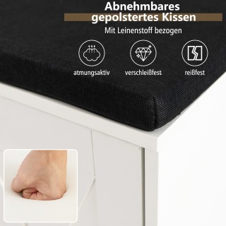 Λευκός Πάγκος Παπουτσιών με Μαξιλάρι και Ρυθμιζόμενα Ράφια 110,5 ... Λευκός Πάγκος Παπουτσιών με Μαξιλάρι και Ρυθμιζόμενα Ράφια 110,5 ...