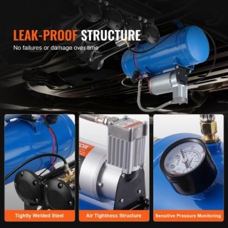 Συμπιεστής Αέρα VEVOR 12V με Δοχείο 6L, 120 psi για Κόρνες & Ελαστι...