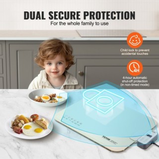 VEVOR Ηλεκτρικός Δίσκος Θέρμανσης Τροφίμων με Ρυθμιζόμενη Θερμοκρα... VEVOR Ηλεκτρικός Δίσκος Θέρμανσης Τροφίμων με Ρυθμιζόμενη Θερμοκρα...