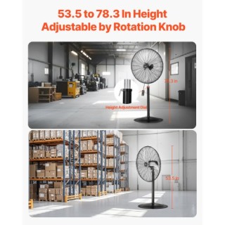 VEVOR 30 Βιομηχανικός Ανεμιστήρας Ορθοστάτης 3 Ταχυτήτων Ρυθμιζόμεν... VEVOR 30 Βιομηχανικός Ανεμιστήρας Ορθοστάτης 3 Ταχυτήτων Ρυθμιζόμεν...