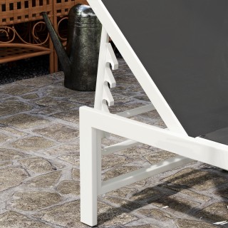 Outsunny Ξαπλώστρα με ρυθμιζόμενη πλάτη σε 5 επίπεδα, από ατσάλι κα... Outsunny Ξαπλώστρα με ρυθμιζόμενη πλάτη σε 5 επίπεδα, από ατσάλι κα...