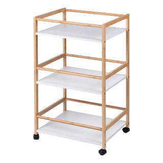 Galileo Πολυλειτουργικό καρότσι 3 επιπέδων από μπαμπού και ξύλο με ... Galileo Πολυλειτουργικό καρότσι 3 επιπέδων από μπαμπού και ξύλο με ...