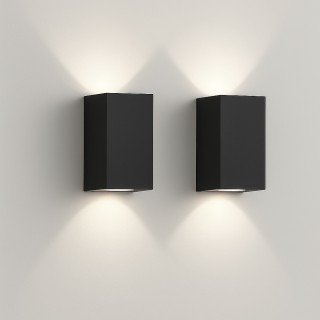 BAKAJI Σετ 2 Απλίκες Τοίχου 2 Led Λάμπα Τοίχου Μαύρο Ψυχρό Λευκό Φω... BAKAJI Σετ 2 Απλίκες Τοίχου 2 Led Λάμπα Τοίχου Μαύρο Ψυχρό Λευκό Φω...