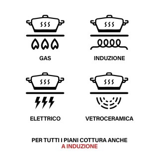 Galileo Κατσαρόλα με καπάκι από ανοξείδωτο ατσάλι 18 εκ. βάση για ε...