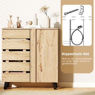 Costway Τετραώροφος ντουλάπα παπουτσιών με διπλή πόρτα, περσίδες & ... Costway Τετραώροφος ντουλάπα παπουτσιών με διπλή πόρτα, περσίδες & ...