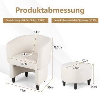 Σετ Καρέκλα και Υποπόδιο με Βελούδινη Επένδυση 71  x 59  x 79,5 cm ...