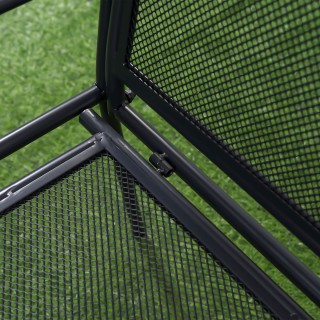 Outsunny 2θέσιος πάγκος κήπου από ατσάλι με μπράτσα, 110,5x53,5x89c...